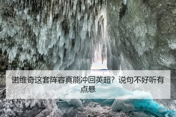 诺维奇这套阵容真能冲回英超？说句不好听有点悬
